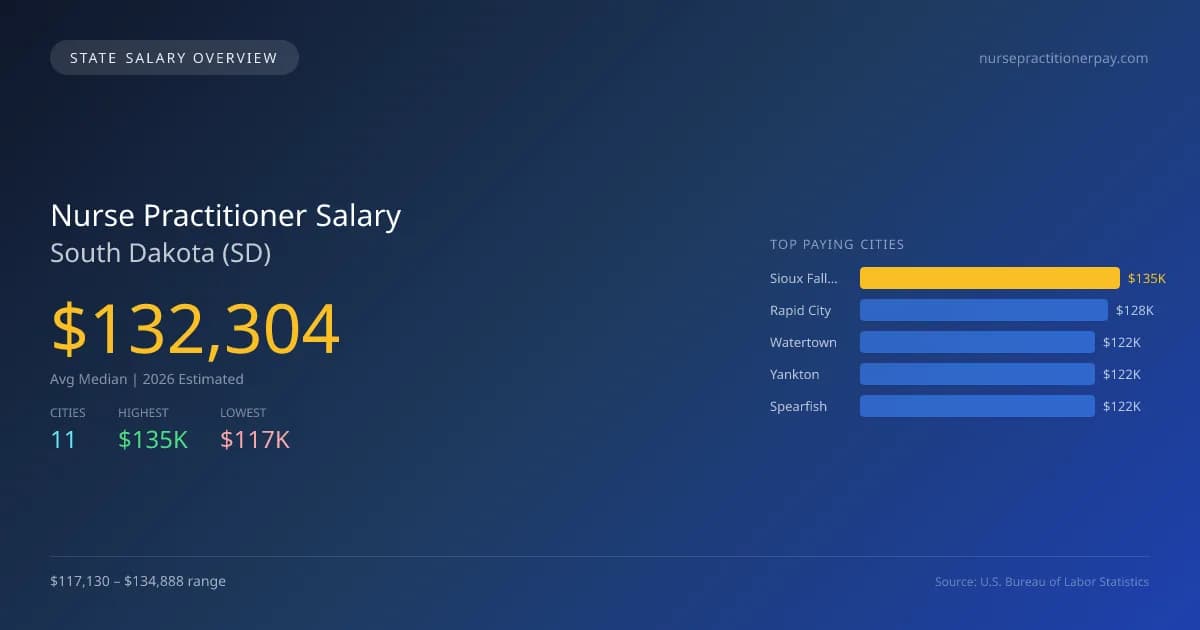 Nurse Practitioner Salary in South Dakota - 2025 BLS Data Infographic